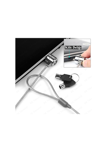 Anahtarlı Çelik Notebook Güvenlik Kilidi