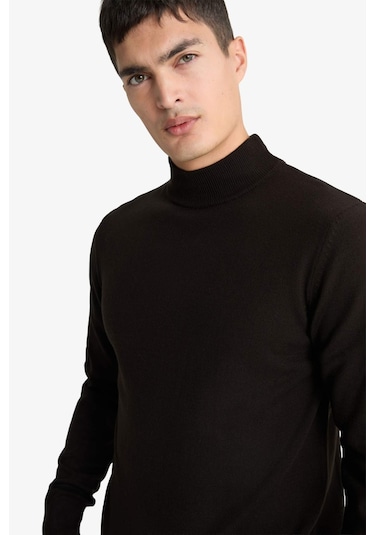 Defacto Slim Fit Dar Kesim Balıkçı Yaka Basic Düz Triko Kazak R1127az25wnbn497 Kahve