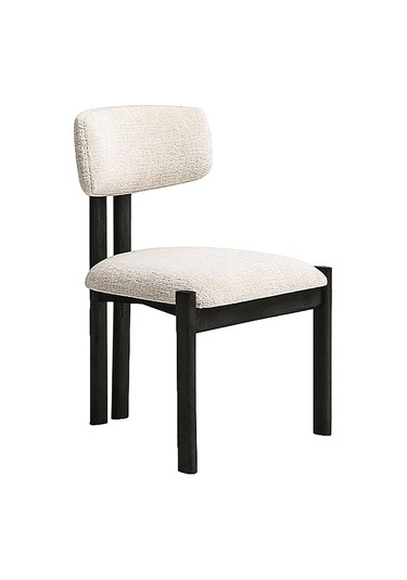 Espoo İskandinav Ahşap Bohem Sandalye Siyah - Beyaz