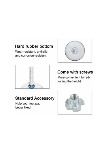 Mufunye 12 Paket M8 25mm Ayarlanabilir Mobilya Şimleri Dişli Şaft T-somunlu Masa Ve Sandalyeler İçin Beyaz Tabanlı