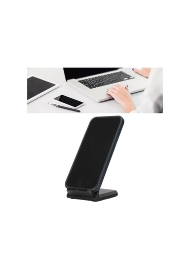 Kosona Q740 Siyah Kablosuz Şarj Standı - 15w Hızlı Şarj, Dikey/yatay Açı, Filmleri İzleken Kesintisiz Kullanım