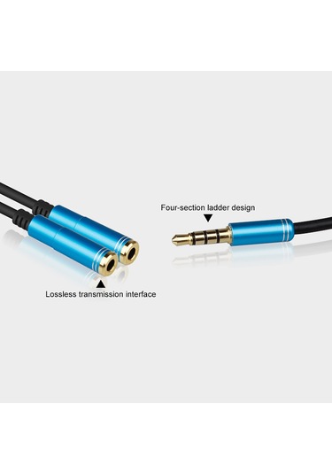 3.5mm Aux Splitter Kablo Mikrofonlu Kaiyi