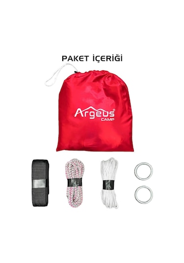 Argeus Cibinlikli Kamp Hamağı Kırmızı