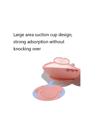 Sones Çocuklar Tek Parça Tam Silikon Masa Karikatür Yengeç Ayırma Plakası Kahverengi