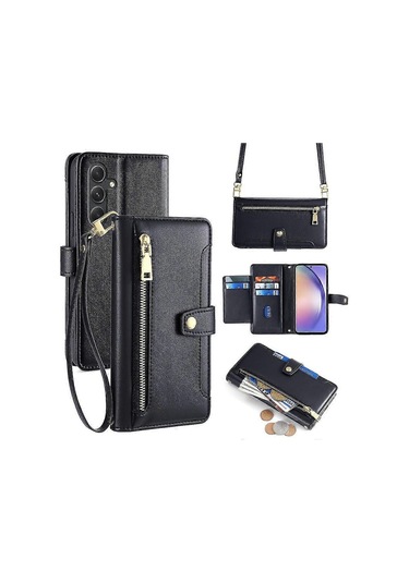 Galaxy A54 5g Fermuarlı Cüzdan Kılıf - İnce Koruyucu Kılıf Çok Renkli