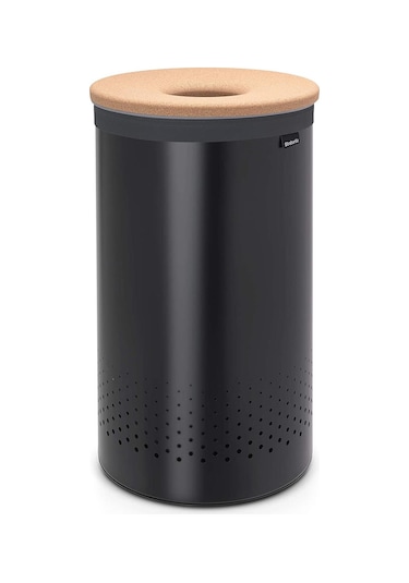 Brabantia Çamaşır Sepeti 60 Lt Siyah Mantar Kapak 120022 Siyah