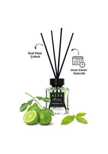 Alya Nature's Scents Bergamot Tea + Mashmallow + Rose Bambu Çubuklu Oda Kokusu 3 x 100 ML