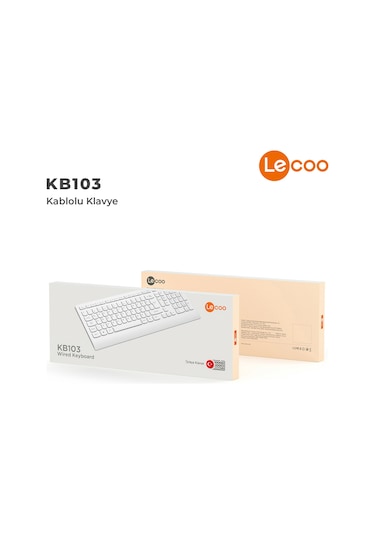 Lecoo KB103 USB Kablolu Türkçe Q Klavye