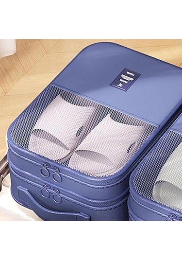 Pazly Suntek Seyahat Ayakkabı Çantası - El Taşımalı, Erkek & Kadın, Mavi Mavi