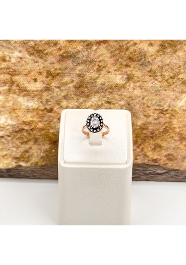 Elmas Montür Rosegold Oval Spor Gümüş Set Takım Rose Gold