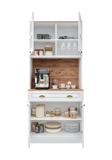 Guneystore Efes 2 Kapaklı Kahve Köşesi 93 Cm Mdf Ledli
