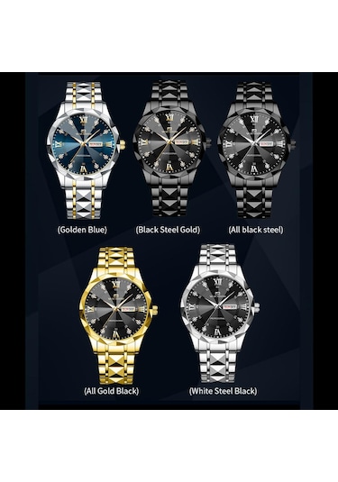 Va Va Voom Lüks Erkek Kuvars Saatler Adam 30 M Su Geçirmez Aydınlık Tarih Hafta Paslanmaz Ç İzle Gündelik Erkek Kol Saati 58032297