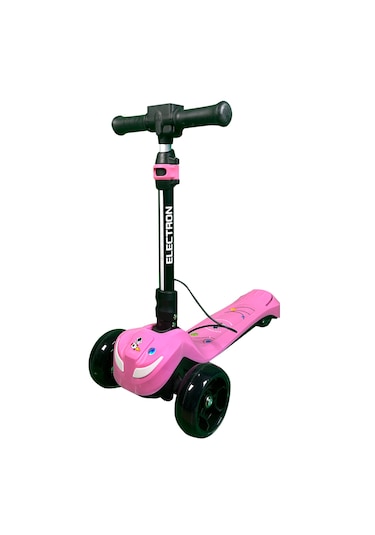 Electron Led Işıklı Hoparlörlü Yükseklik Ayarlı Elektrikli Scooter - 60w Pembe