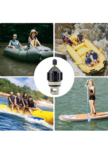 Samdoo Sup Kayak Balon Valfi: Universal Balon Valfi, Kaliteli Bakır Ve Kauçuk, Hızlı Şişirme, Kayak, Kano, Sup İçin Uyumlu - Siyah Gri Jb-a02