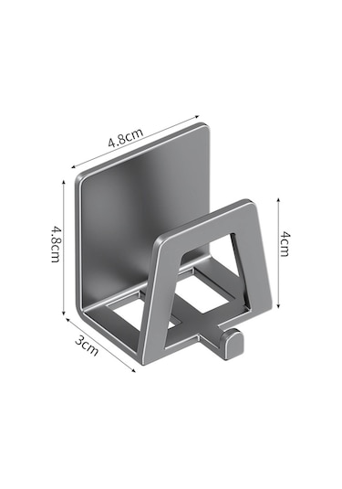 Suntek 4 Parça Tencere Kapağı Tutucu Duvara Monte Yerden Gri