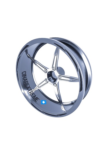 3 Parça Tasarımlı Siyah Karbon Fiber Dokulu Jant Şeridi Sticker Çınar Extreme