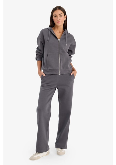 Defacto Relax Fit Kapüşonlu Sweatshirt C1809ax26spar191 Antrasit-ar191
