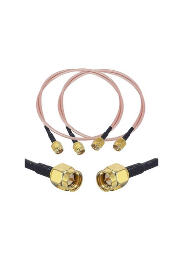 8x Sma Erkek - Sma Erkek Koaksiyel Kablo, Sma Konnektörleri İçin 50 Cm Wifi Anten Kablosu