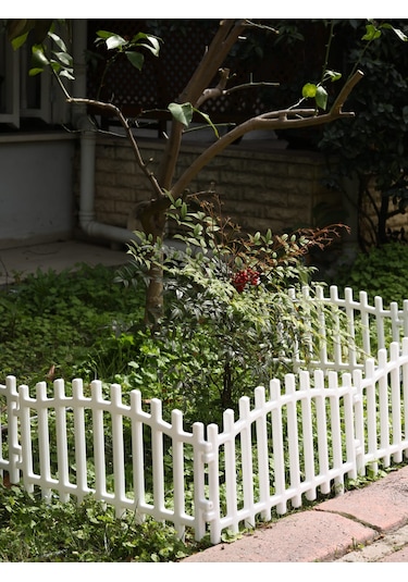 Büyük Boy Çift Yönlü Beyaz Yüksek Plastik Bahçe Çit