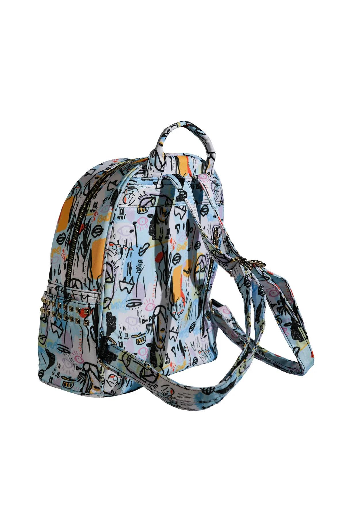 Led Ekranlı Akıllı Sırt Çantası Animasyonlu Işıklı Dijital Tasarım Çanta Beyaz