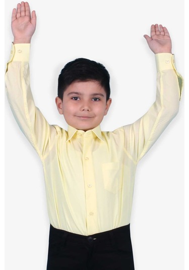 Breeze Erkek Çocuk Gömlek Basic 3-14 Yaş, Sarı