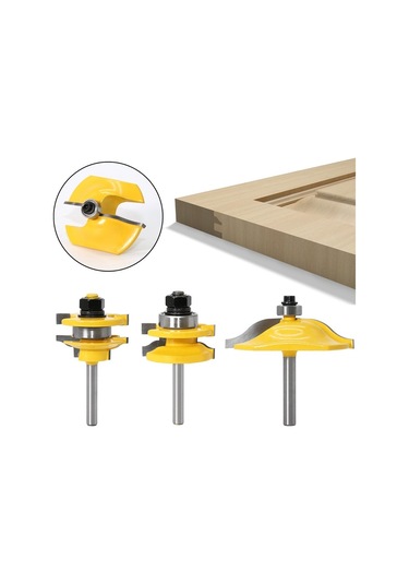 Sones 3 Adet/takım 1/4 Saplı Ev Tipi Kesme Makası Ağaç İşleme Gravür Freze Kesici