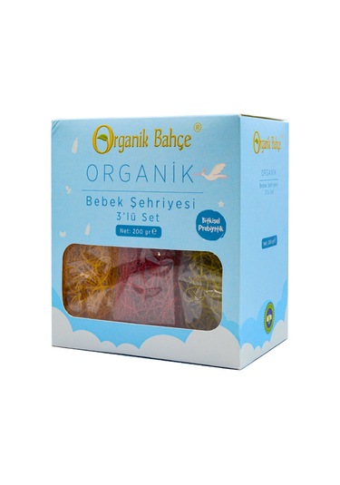 Organik Bahçe Organik Sebzeli Bebek Şehriyesi 3 x 200 G