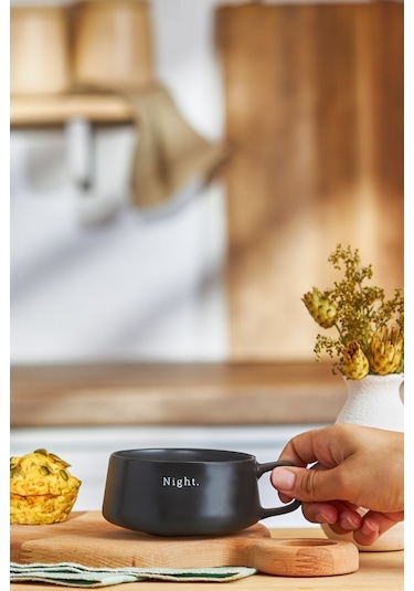 Emsan Night New Bone Kupa 320 Ml Siyah