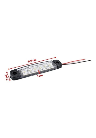 10 Adet Beyaz Parmak Lamba 6 Led Su Geçirmez 12v 24v Emir