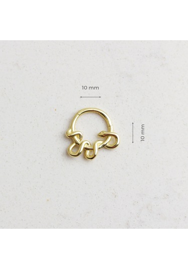 Glorria Altın Halka Piercing Sarı