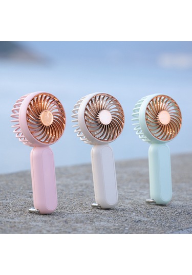 Kangvka A217 Pembe Elektroplitli Cepli Fan - Usb Şarjlı, Taşınabilir Dağcılık Kancalı, Dış Mekan Kullanıma Uygun Mini Fan
