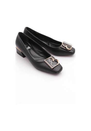 Dgn 4874 Kadin Tokali Topuklu Ayakkabi Siyah