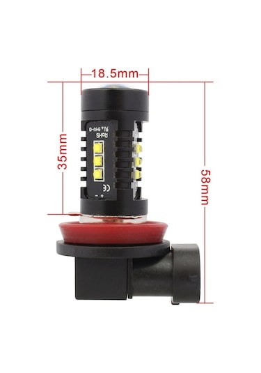 Sones 2 Adet Mz 10w 1080 Lm 5500k H8/h11 12 Xb-d Led Araba Ön Sis Lambası Otomatik Gündüz Farları, Dc 12-24v Beyaz Işık