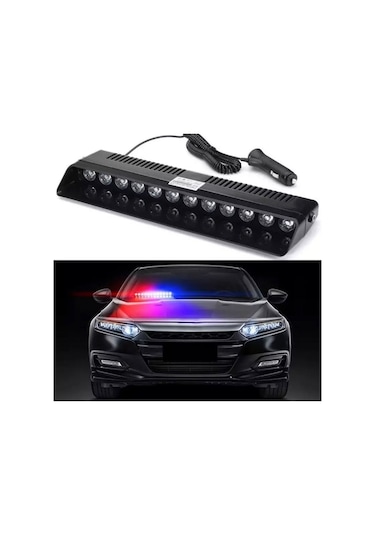 S12 Çakar Çakmaklık Girişli 12 Ledli Kırmızı-beyaz-mavi