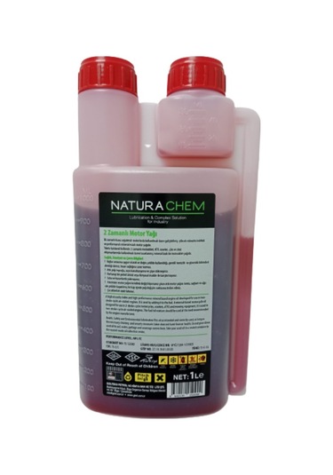 Naturechem Motorcycle Oil 2T Ölcekli Zamanli Api Tc High Performance Motor Yagi net 1 Litre 2 Adet