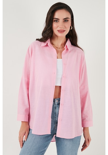 Sd Luxury Bayan Gömlek 6781001s2 Beyaz - Pembe