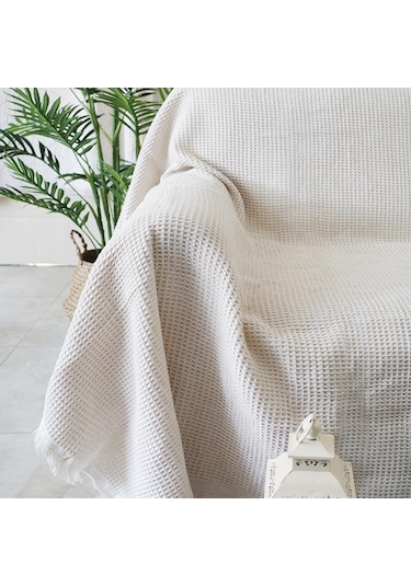 Gri Kanepe Örme Kapak Battaniye Püsküllü Goblen Yatak Masa Seyahat Dekor Battaniye Ev Otel Pamuk Yatak Ofis 90x240cm