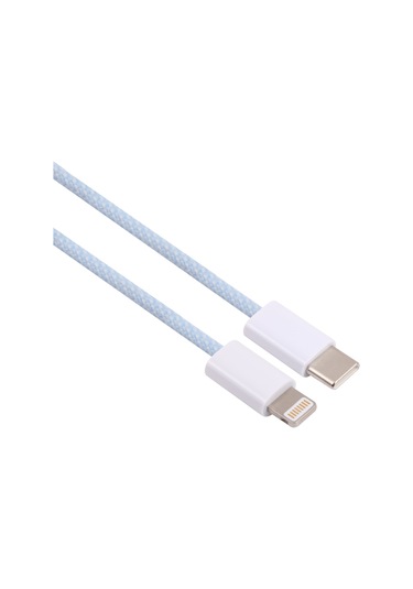 12w Pd Usb-c / Type-c - 8 Pin Veri Kablosu, Kablo Uzunluğu: 1m Mavi