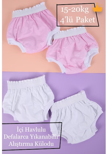 Babyhola 1400 Yıkanabilir Yüksek Emici Alıştırma Külodu 15-20 KG 4'lü