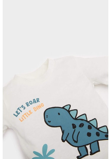 DeFacto Erkek Bebek Waffle 2'li Takım Dinazor Baskılı Kısa Kollu Tişört Beli Lastikli Şort E8375A525SMER105 DeFacto Erkek Bebek Waffle 2'li Takım Dinazor Baskılı Kısa Kollu Tişört Beli Lastikli Şort E8375A525SMER105