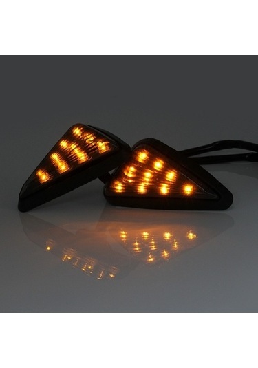 Didadodo Adet Gömme Montaj Üçgen Şekilli Led Dönüş Sinyali Işığı Suzuki Honda Yamaha Için 12 V Motosiklet Dönüş Sinyalleri Işık