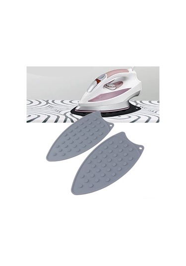 Kangvka 2 Adet Silikon Ütü Minderi, Isı Dayanıklı Koltuk/ütü Tahtası Koruyucu, Ütü Soğutucu, Yüksek Kaliteli, Temizliği Kolay, Gri Renk Gri Tarz