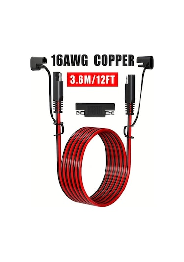 Xuweiwei Jyft 16awg Sae Uzatma Kablosu Polarite Adaptörlü Güvenilir Solar Panel Otomotiv