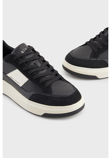 Armani Exchange Erkek Ayakkabı Xm001720 Af17529 Mc024 Siyah-beyaz Siyah-beyaz