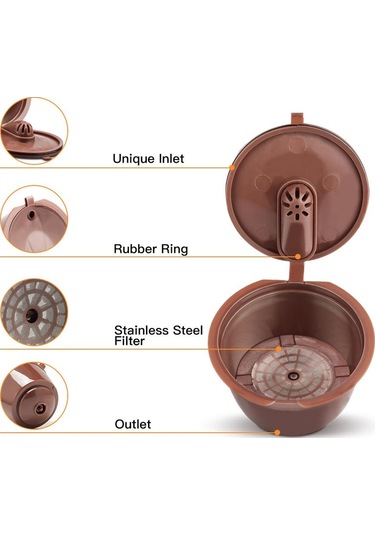 Siyah İ Cafilas Dgpnc03 Dolce Gusto Nescafe Cırcolo,genıo 2,mını Me,mını,melody İçin Crema Kahve Kapsül Filtresi Yeniden Doldurulabilir 3pcs