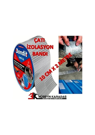 Bondit Çatı Izolasyon Ses Su Yalıtım Tamir Bandı Çamur Bandı2 M X 10 CM (503371366)