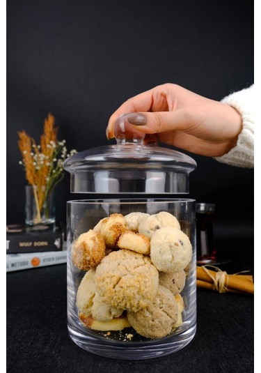 Digithome Tekli Cam Kapaklı Erzak Saklama Kabı Kavanoz Şeffaf 12 Cm Kv.sln.001 C1-1-288