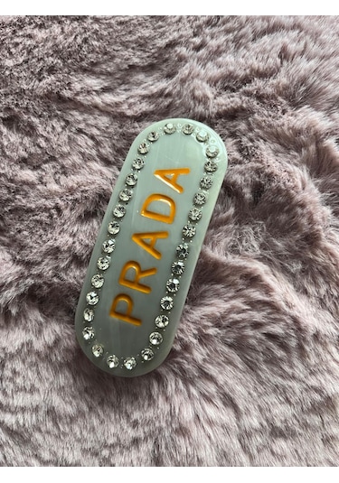 Prada Model Saç Tokası Yeşil Renk