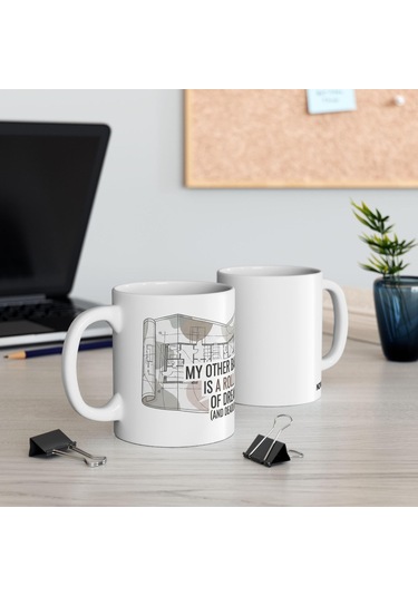 Mimarlara Özel Sanatsal Kupa Bardak Tasarım Ve Kahve Tutkunları İçin Hediyelik Bardak Beyaz