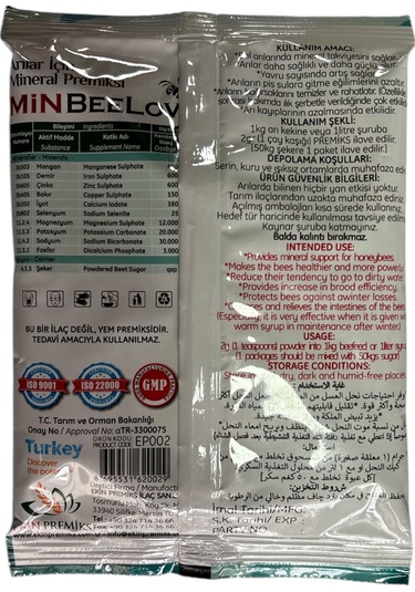 Avrasya Arıcılık Minbeelove Mineral Premiks 100 Gr
